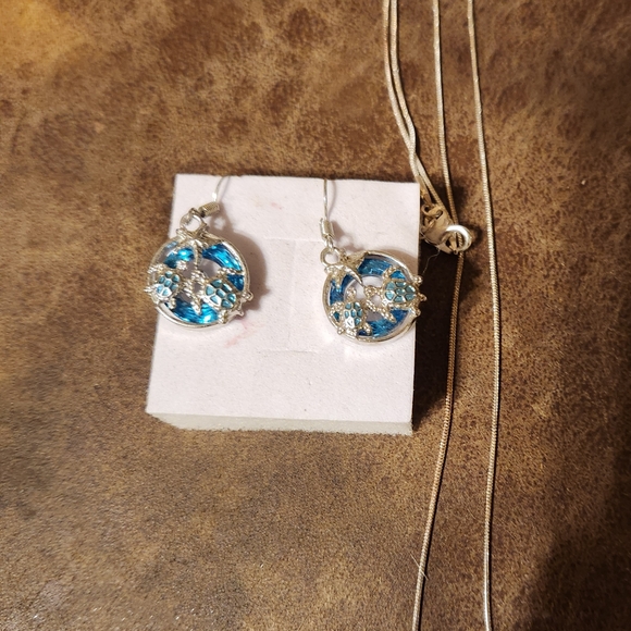 Elegant Silver and Blue Jewelry Set - Picture 3 of 4